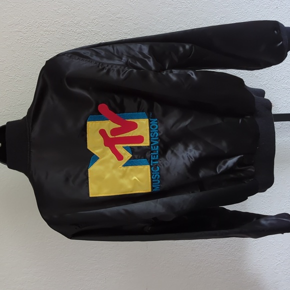 🍋✨Rare 1980s vintage satin Mtv bomber jacket size small - Picture 9 of 9